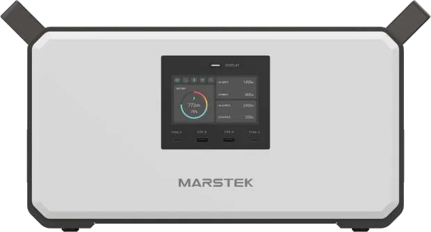 M1200 front with TFT screen, USB-C and USB-A ports