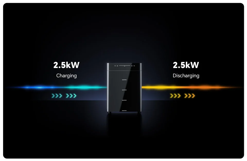 Brand Kit graphic na nagpapakita ng VENUS E na may 2.5 kW charging at 2.5 kW discharging